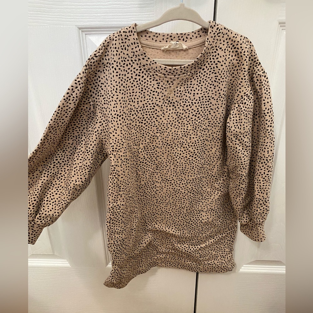 Jessica Simpson Beige and Black Dot Dress